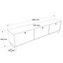 Hanah Home Nord - ND6-SW Soporte para TV Blanco y Roble